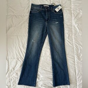 Whetherly Dark Blue Straight Leg Jeans